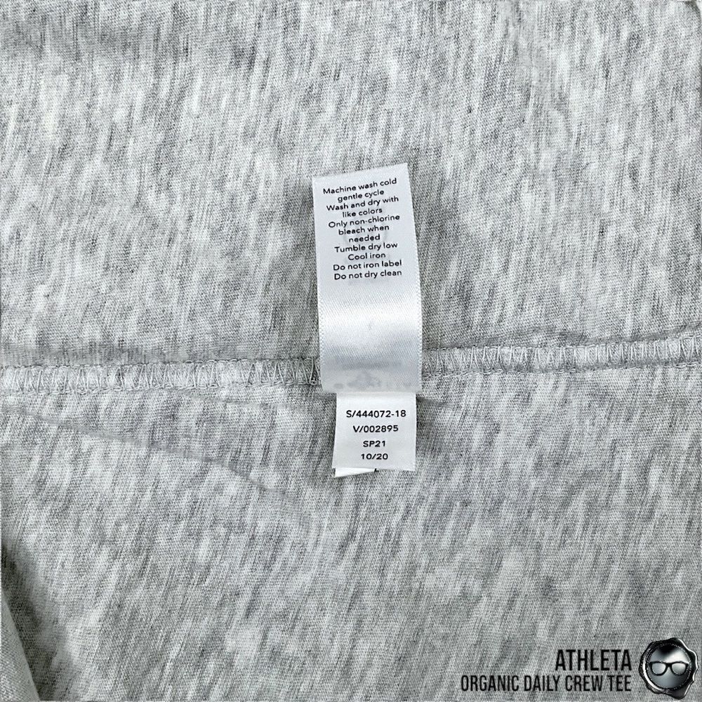ATHLETA ORGANIC DAILY CREW TEE SHIRT GREY HEATHER COTTON T-SHIRT SIZE LARGE NEW - Picture 12 of 14